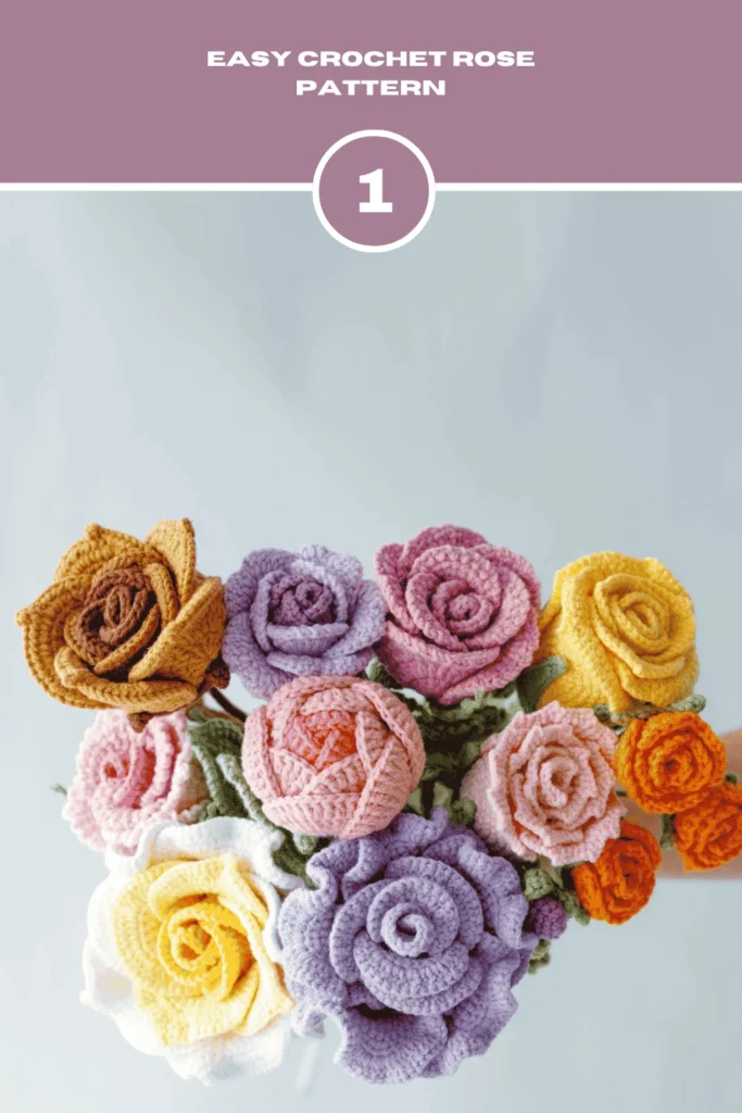 Easy Crochet Rose Pattern