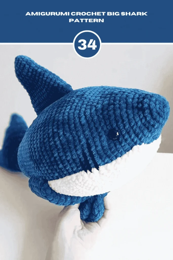 Amigurumi Big Shark Crochet Stuffed Animal