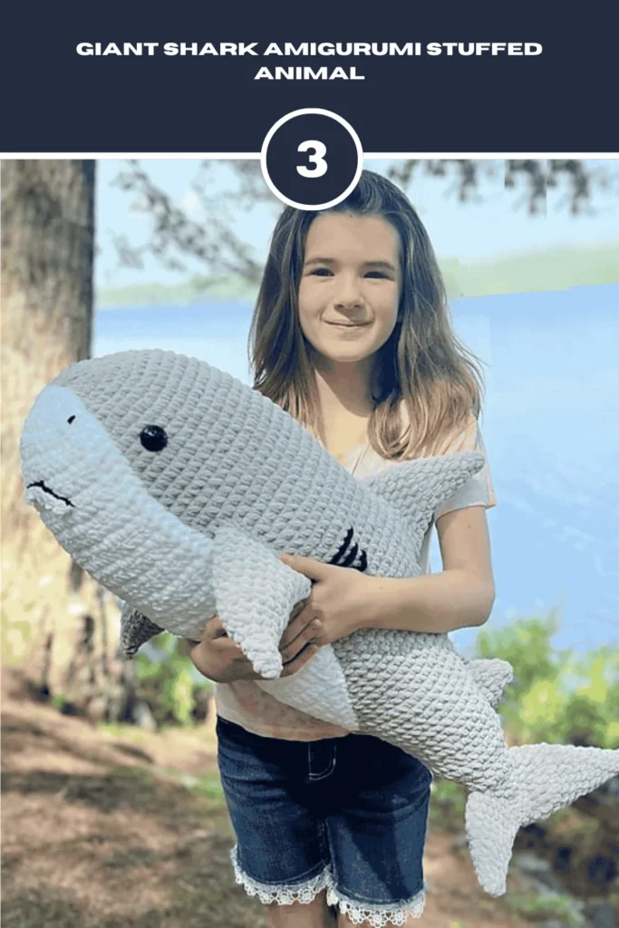 Giant Shark Amigurumi Crochet Stuffed Animal