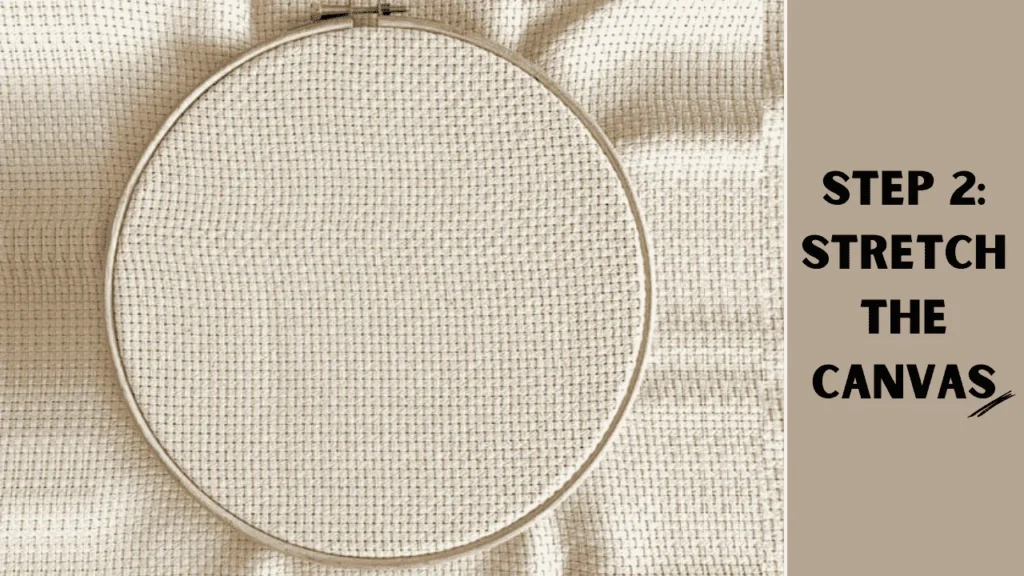 How to punch needle? The 2nd is to Stretch the canvas