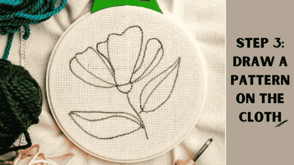 How to punch needle? The 3rd is to Draw a Pattern on the Cloth