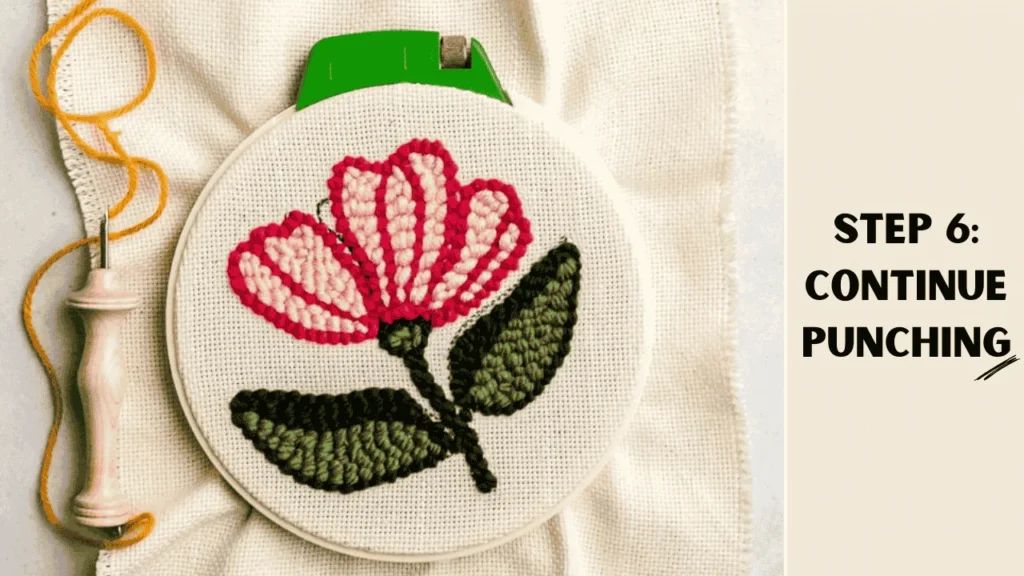 How to punch needle? The 6thth is to Continue Punching