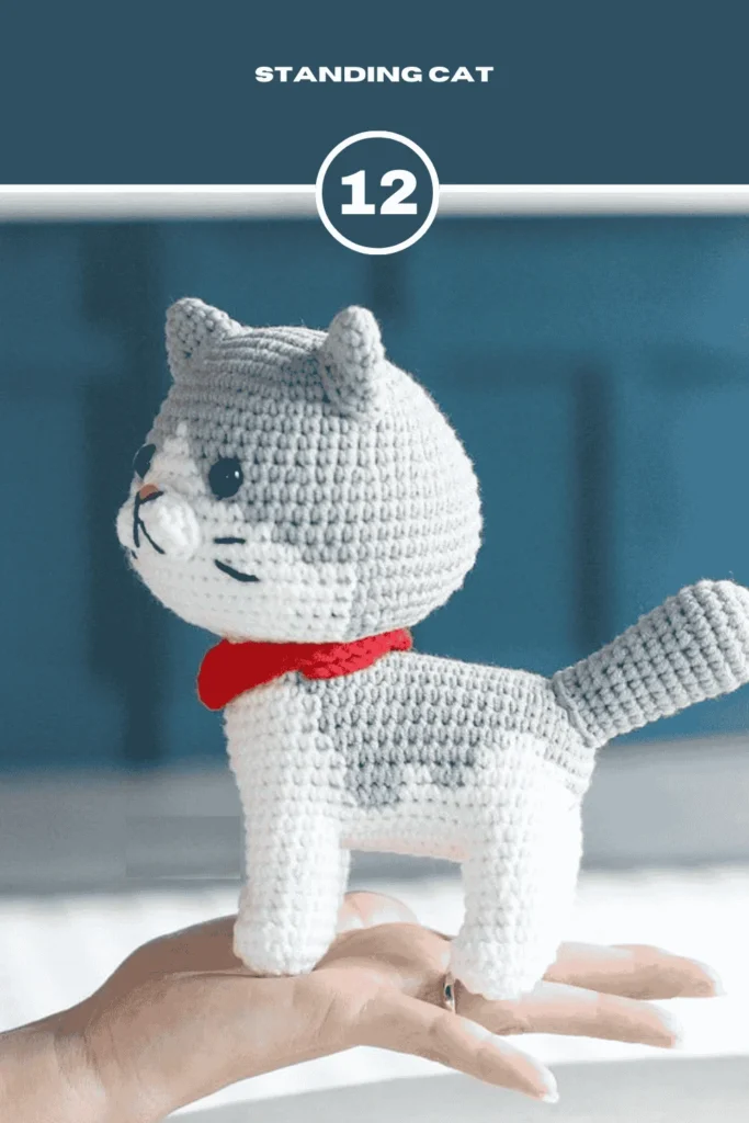 Standing Realistic Crochet Cat Pattern