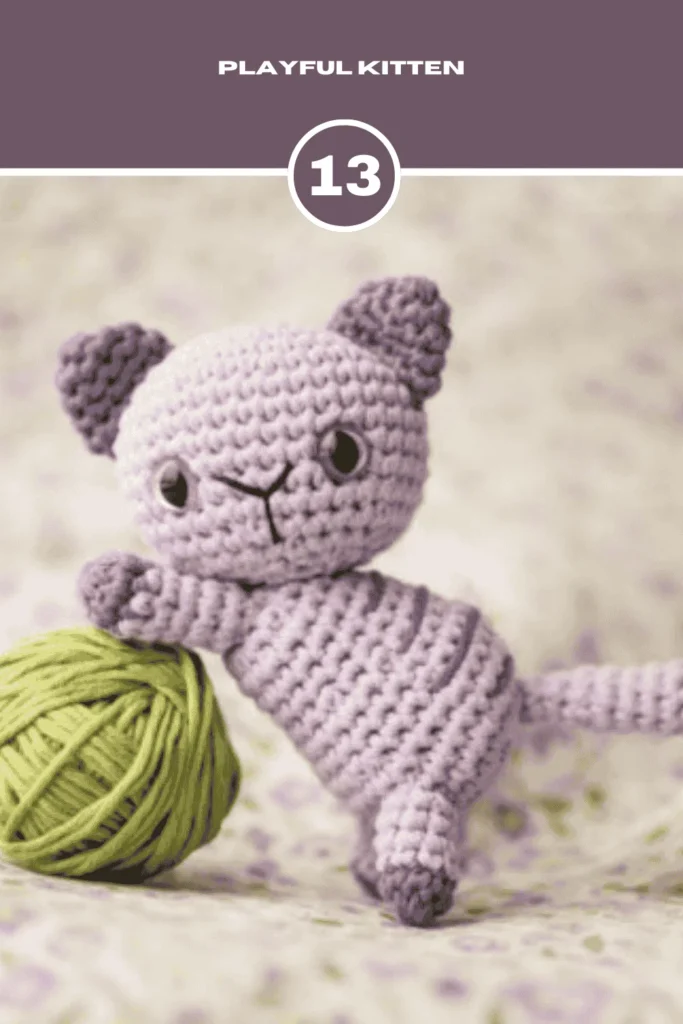 Playful Kitten Realistic Crochet Cat Pattern