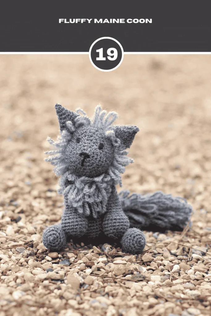 Fluffy Maine Coon Realistic Crochet Cat Pattern