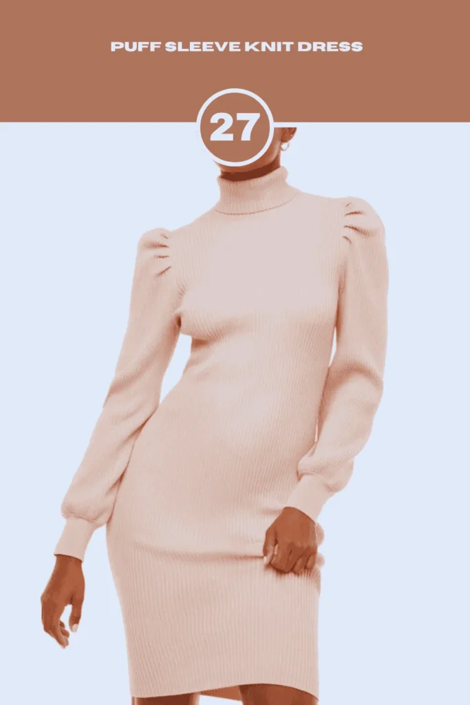 Puff Sleeve Knit Dress Pattern
