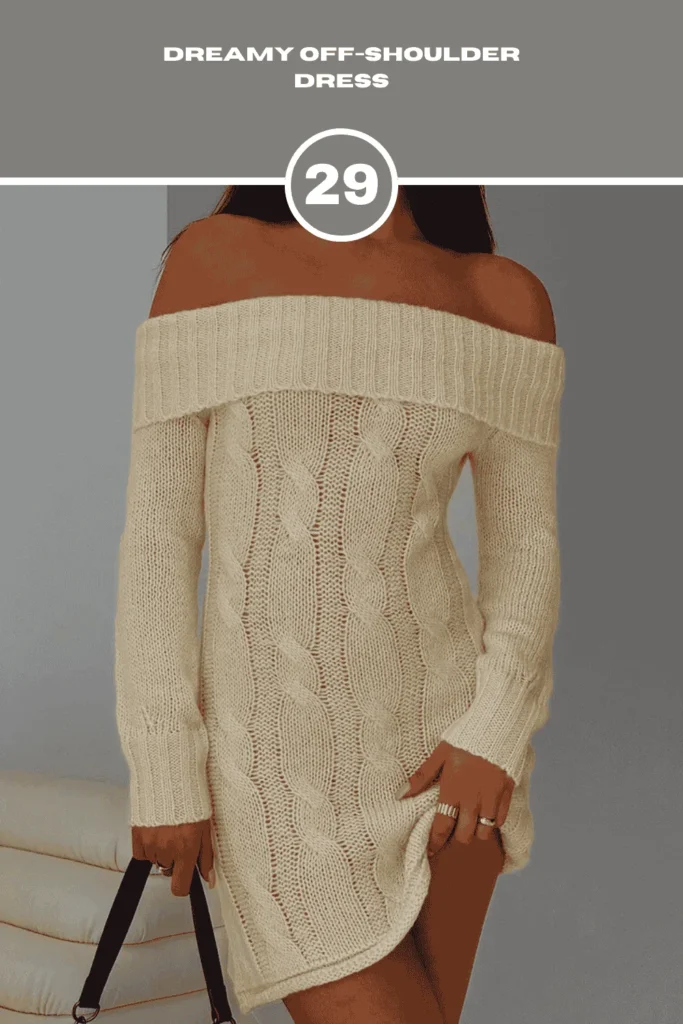 Dreamy Off-Shoulder Knit Dress Pattern