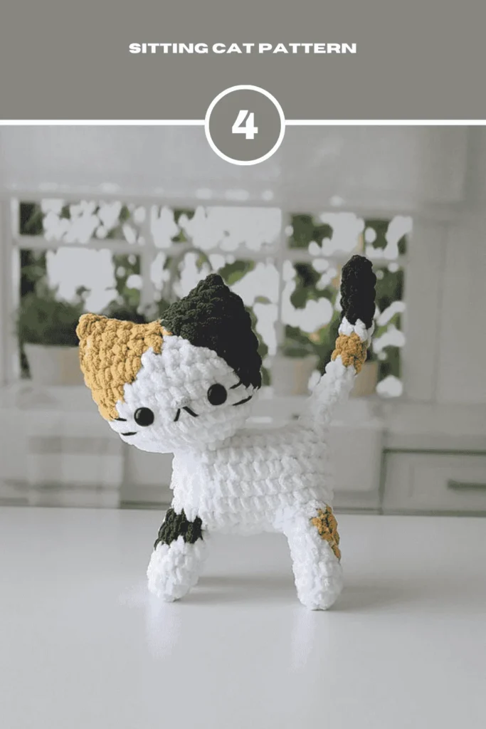Sitting Realistic Crochet Cat Pattern