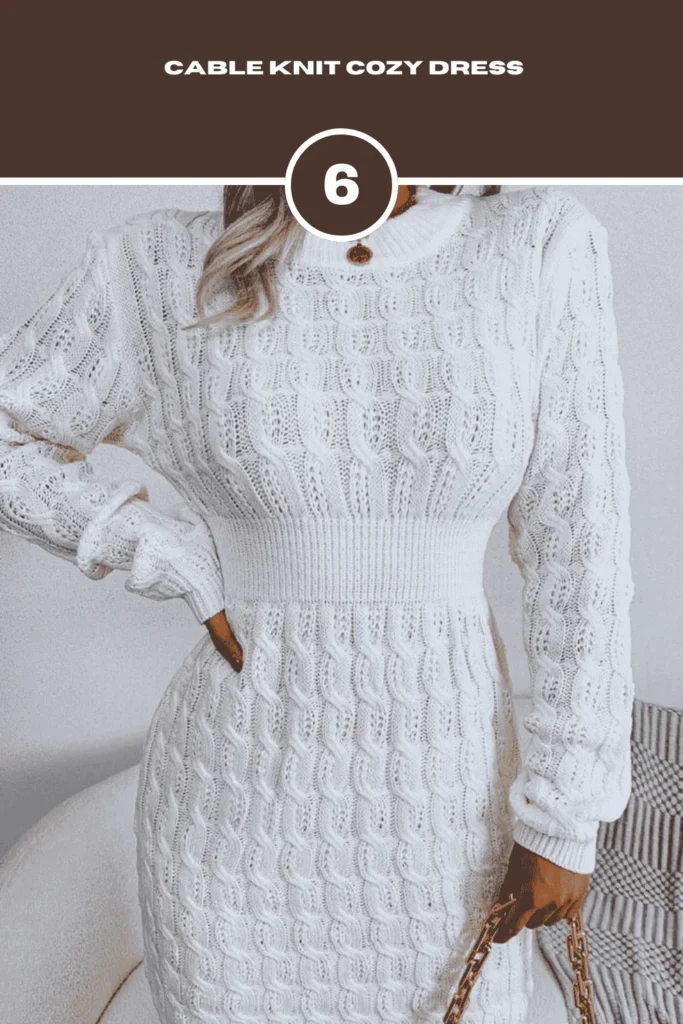 Cable Knit Cozy Knit Dress Pattern