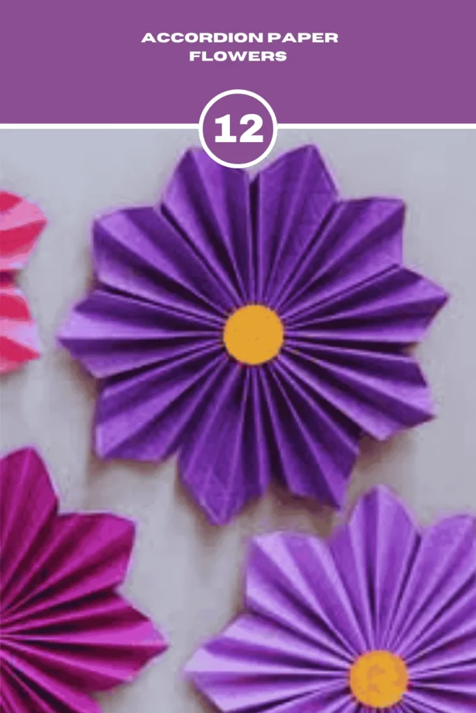 Accordion Paper Flowers Mother's Day Crafts