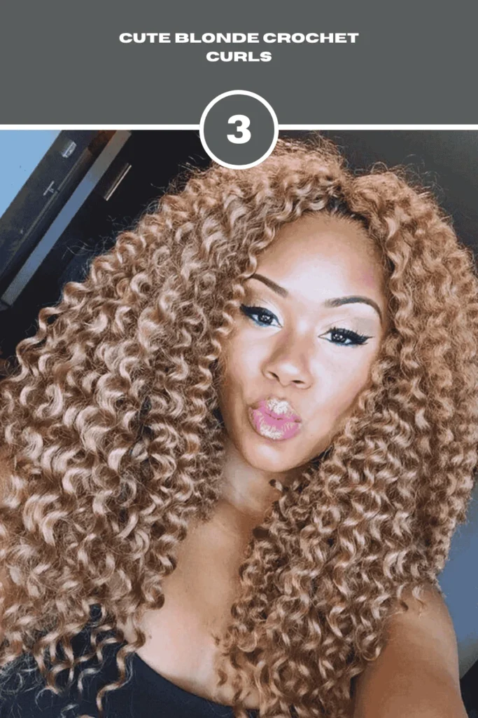 Cute Blonde Curls Crochet Braids