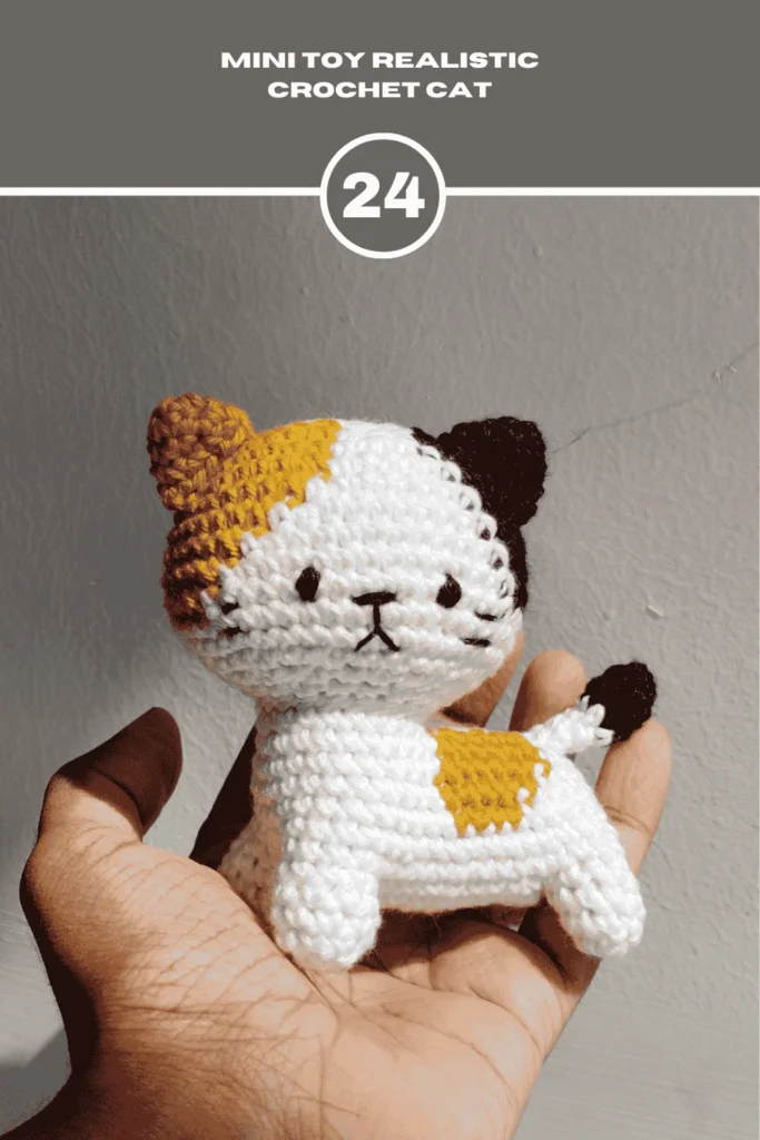 Mini Toy Realistic Crochet Cat