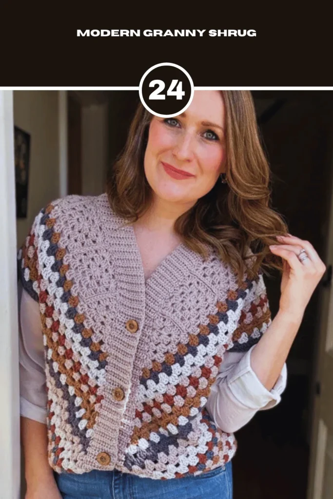 Modern Granny Crochet Shrug Pattern