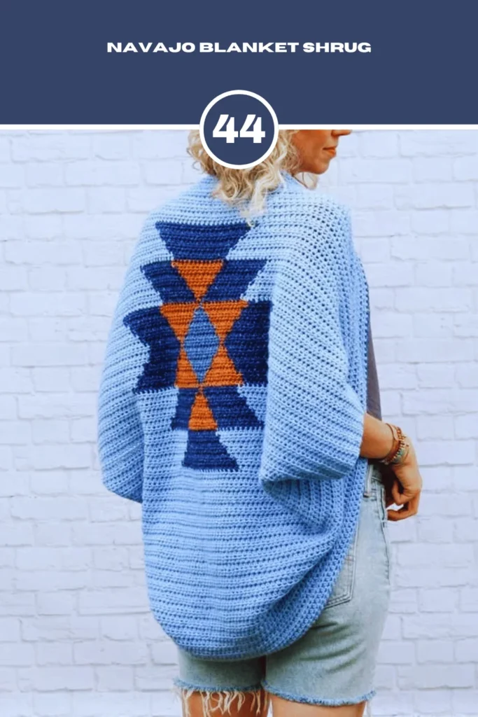 Navajo Blanket Crochet Shrug Pattern