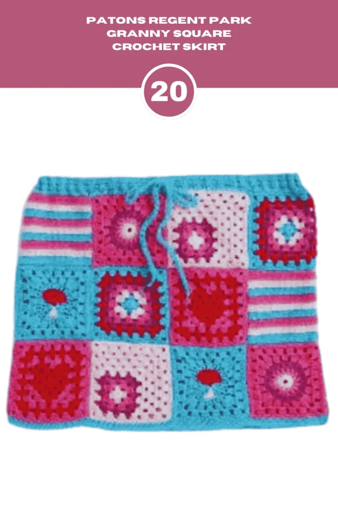 Patons Regent Park Granny Square Crochet Skirt Pattern