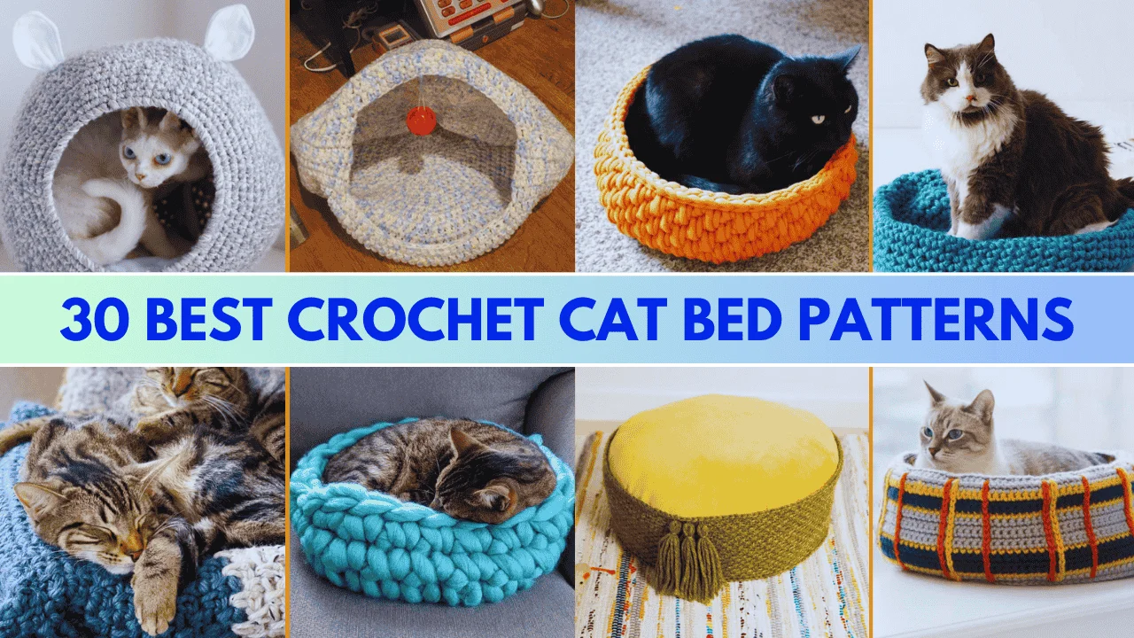 30 Best Crochet Cat Bed Patterns