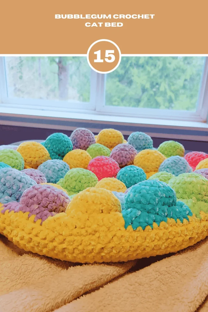 _Bubblegum Crochet Cat Bed