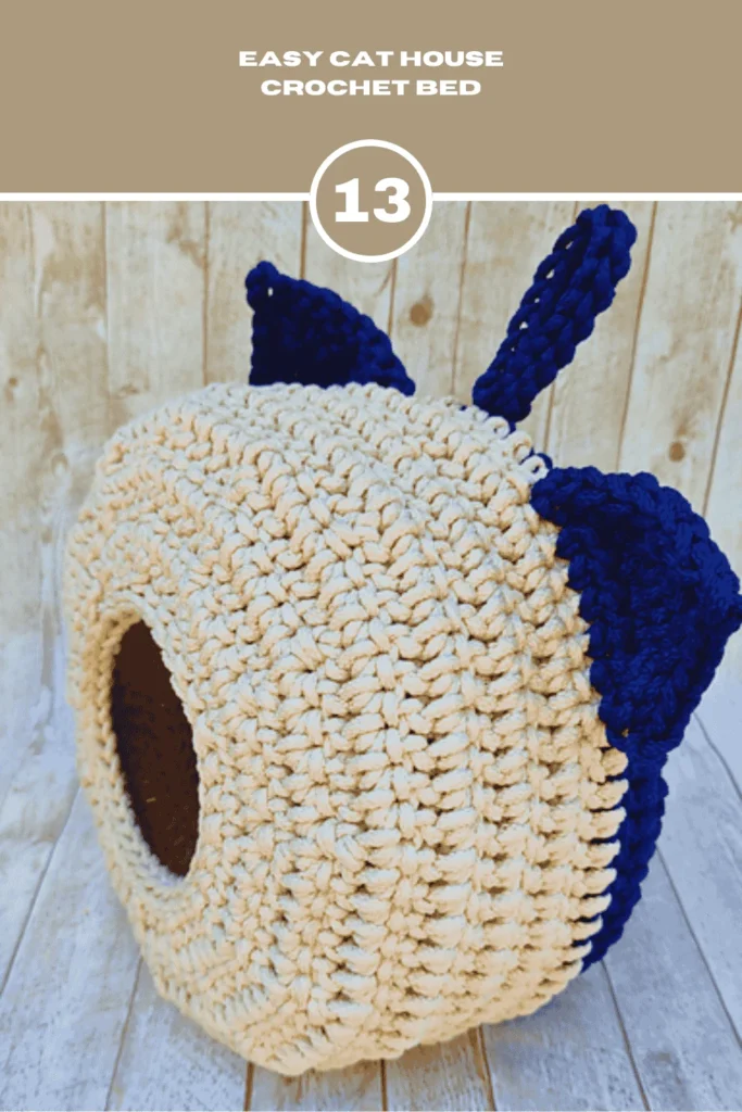 _Easy Cat House Crochet Cat Bed