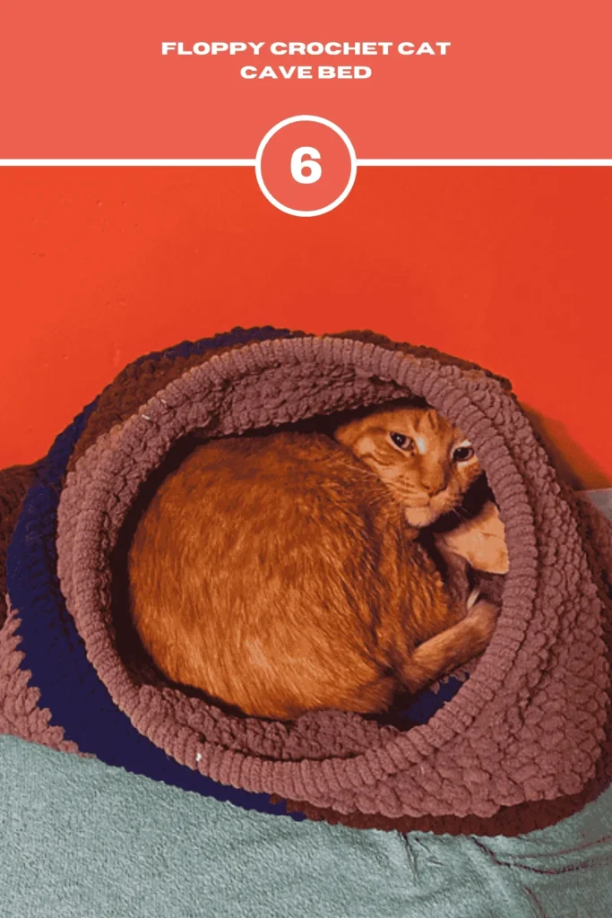 Floppy Crochet Cat Bed Cave