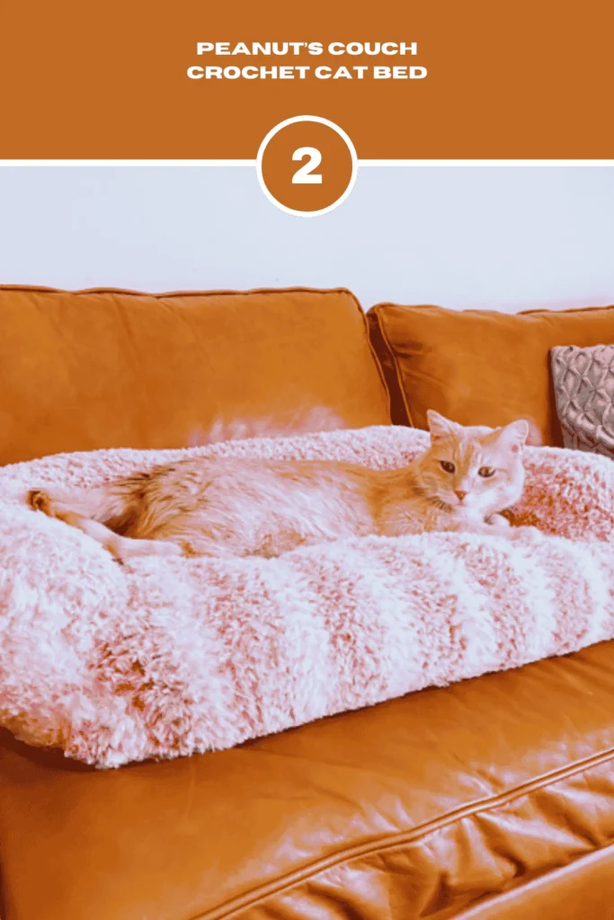 Peanut’s Couch Crochet Cat Bed