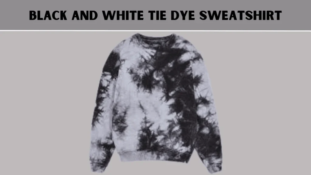 Black And White Tie Dye Sweatshirt