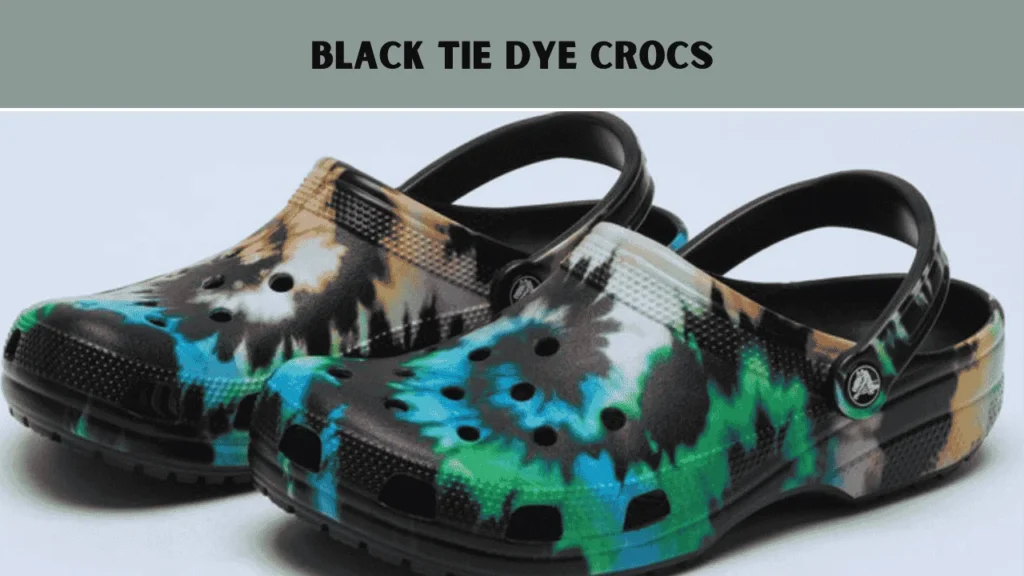 Black Tie Dye Crocs