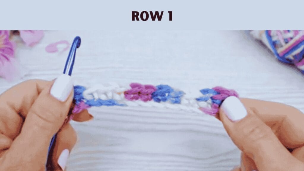 How to Crochet a Triangle in Stitch? The 3rd step is to make the Row 1
